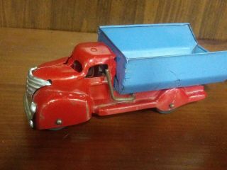 Antique / Vintage Marx Wyandotte Blue / Red Pressed Steel Dump Truck
