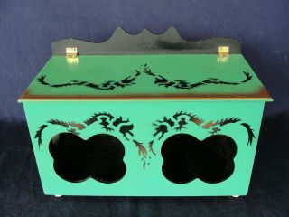 Vintage Mak Magic Green Trick Box W/ Scarf