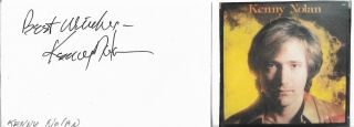 Kenny Nolan Authentic Hand Signed Autograph With Image.  70s Singer.  Songwriter.
