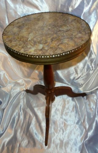 Vintage Mid Century Side End Table Plant Stand France,  Davidsons Iowa 