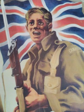 AUTHENTIC WORLD WAR II POSTER: Let ' s Go Canada 2