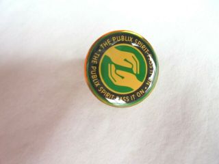 Vintage The Publix Spirit Pass It On Grocery Store Advertising Lapel Pin Pinback