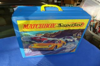 Vintage 1970 Matchbox Superfast 72 Car Collectors Case & Trays 50,  Cars Redline