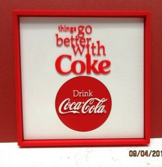 Unique (sample?) Tgbw Coke " Rubber - Like " Coaster/paperweight? Real Beauty 4x4