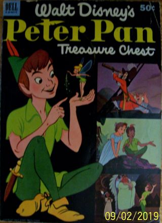 Peter Pan Treasure Chest Dell Giant 1 1953 Walt Disney