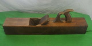 Antique Wooden Jointer Unmarked Plane Base Block 23 - 1/2 " L X 3 - 1/2 " W X 3 - 5/8 " H