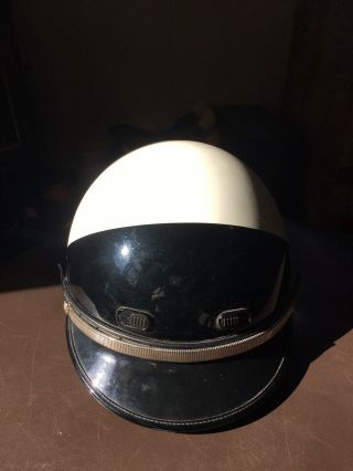 Police Motorcycle Helmet Shoei Dot Vintage