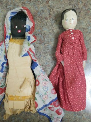 Vintage Folk Art Dolls Handmade