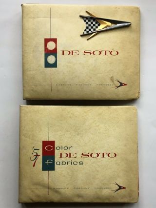 2 Vintage De Soto Automobile Car Scrapbooks 1956 - 57 Photos Letters & More Rare