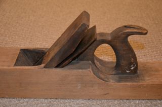 LARGE Antique Moulson Brothers Wooden Hand Plane Old Barn Tool HALLMARKED 22.  5x3 2