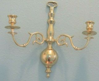 13 " Baldwin Brass Scone Double Candle Holders Wall Candle Holders Shiny