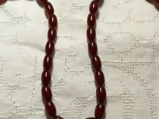 Antique Cherry Amber Graduated Bead Necklace - 52 Grams 3
