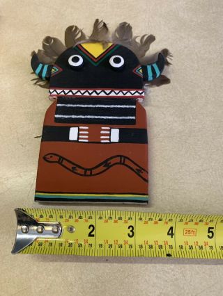 Hopi Hand Carved Painted Wood Hanging Kachinas Signed By Artist 3