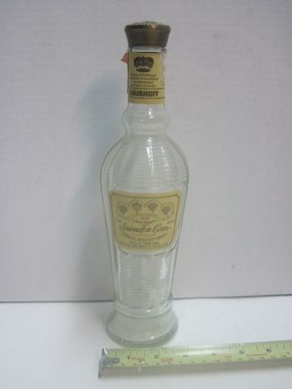 Vintage Smirnoff De Czar No 63 Vodka Empty 500ml Bottle Paper Labels 1982 Rare