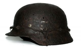 Ww2 German Helmet M40 Size 64.  The Battle For Stalingrad.  World War Ii Relic