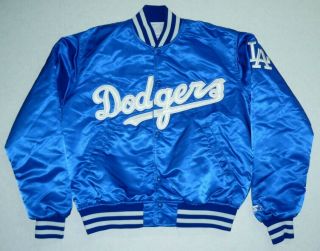 Vintage La Dodgers Satin Starter Jacket Mlb Size M Medium