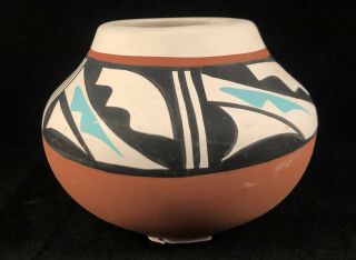 Vintage Native American Pottery Pot Jemez Mexico Signed Toya