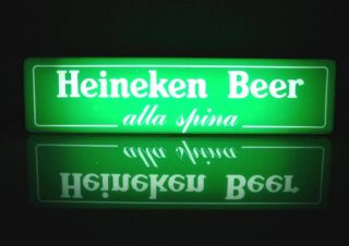 Vintage 70s Heineken Light Sign Beer Advertising Store Bar Pub 25,  8 "