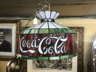 Coca Cola Leaded Shade Billiard Light
