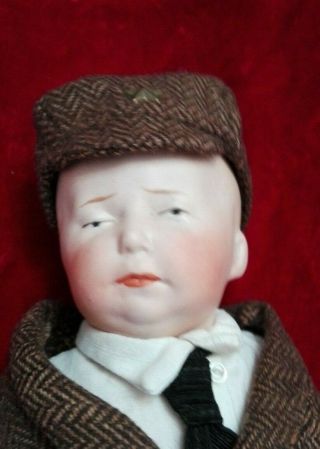 Antique German Art Character Boy Doll,  By Gebruder Heubach,  9 "