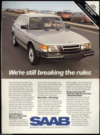 1986 Saab 900 Advertisement,  Saab 900 - Sport,  Canadian Ad.