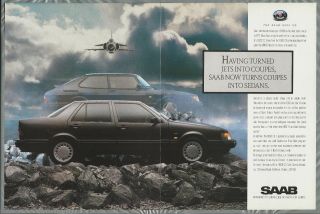1989 Saab 9000 2 - Page Advertisement,  Saab 9000 Cd Sedan,  Canadian Advert