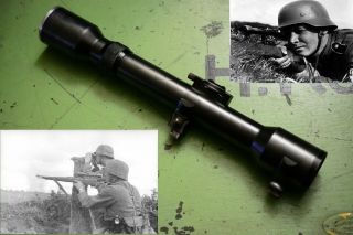 World War Ii German Rare Steel Sniper Scope Dr.  Wohler Kassel 4x81 Ww2 Wwii