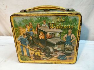 Vintage 1973 The Waltons,  Metal Lunchbox Aladdin Industries " But No Thermos "