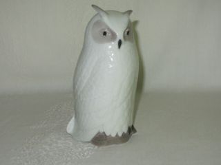 Royal Copenhagen Owl Bird Figurine Vintage 155 Denmark Porcelain Statue White