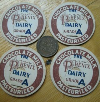 4 City Houston Texas Milk Cap,  Phenix Dairy Chocolate Milk,  1 5/8 " Gradea W/ Torch