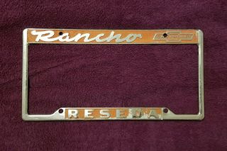 Vintage - Rancho Chevrolet - Reseda,  California License Plate Frame