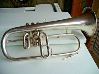 Lafleur Alliance Flugelhorn with case.  Vintage Lafleur silver Flugel Horn. 2