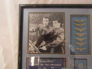 1952/53 FRAMED SPACE PATROL RARE FLIGHT WINGS - UNIVERSE CHART AUTOGRAPHED PHOTO E 2