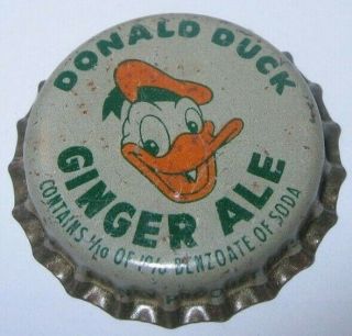 Donald Duck Ginger Ale Soda Bottle Cap; 1950 