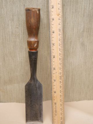 Old Wood Tools Vintage Stanley Handyman H1251 1½ " Bevel Edge Socket Chisel
