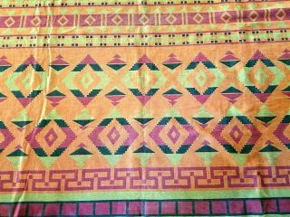 Vintage Beacon Cotton Camp Blanket Great Colors Geometric Pattern