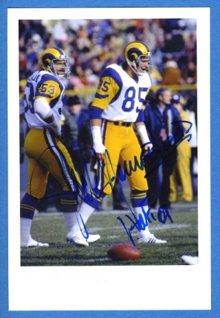 Jack Youngblood Nfl Football Hall Of Fame L.  A.  Rams Signed 4x6 Photo C16474