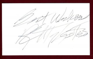 Ketty Lester Actress Little House On The Prairie Signed 3x5 Index Card C16143
