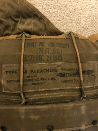 early WWII WW2 B - 8 Parachute Pilot Air Crew 3
