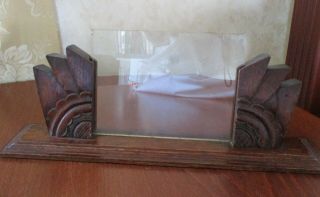 Art Deco Wooden Photo Frame With Glass 18cms By 13cms Photo Size