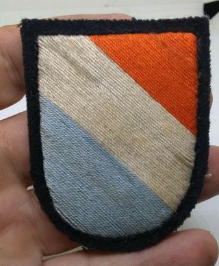Wwii German Nederland Dutch Foreign Volunteer Shield Patch