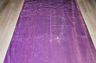 Vintage purple Cotton velvet fabric good vintage wear fading 76 