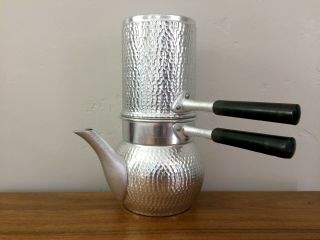 Vintage A Dotti Italian Flip Drip Coffee Maker Hammered Aluminum T - 6 2 Cup