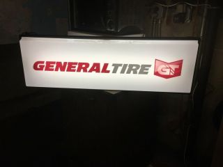 Vintage General Tire Double Sided Lighted Advertising Sign - Gas Oil