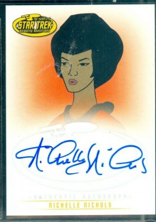 Star Trek Animated (a 4) Nichelle Nichols As Lt Uhura Autograph Card