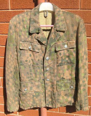 German Ww2 Waffen Elite Camo Camouflage Pea Dot 44 Hbt Tunic,