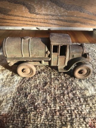 Vintage Cast Iron Kenton Toys Oil Truck