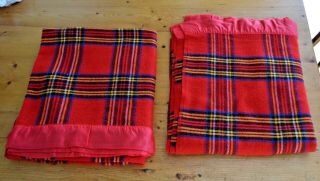 Vintage 100 Wool Blankets By Faribault Woolen Mills