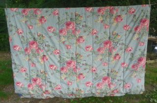 Ralph Lauren " Garden Rambler " Twin Comforter - - Blue & Pink Floral - Vintage