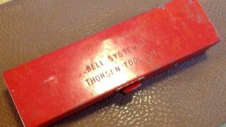 Vintage Red Bell System D Metal Case Box 8.  5 " X 2.  5 " X 1.  5 " Thorsen Tool Co.